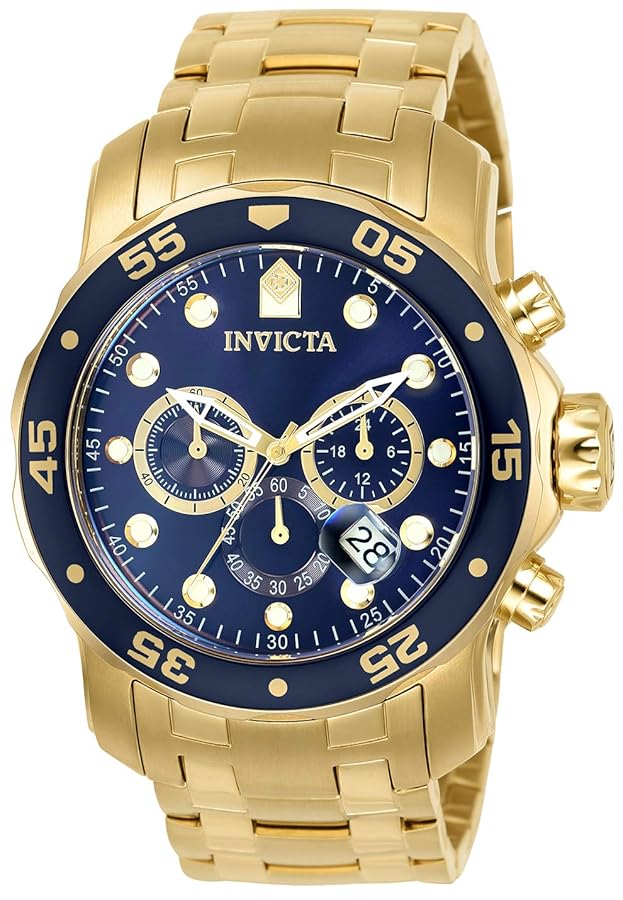 INVICTA ゴールド アナログクォーツ腕時計と付属品付 INVICTA - 自動巻＆クォーツ☆オールゴールド INVICTA Pro Diver